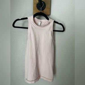 Athleta Pale Pink Ribbed Racerback Tank Women’s S EUC